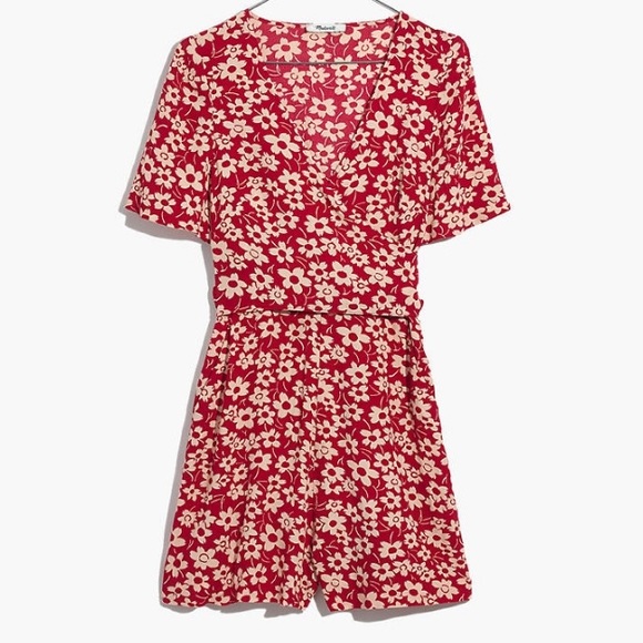 MADEWELL Wrap-Front Romper in Mini Daisy - Picture 5 of 8